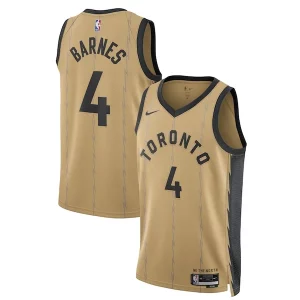 Scottie Barnes Toronto Raptors Nike Unisex 2023/24 Stylish Swingman Jersey Gold City Edition