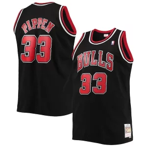 Scottie Pippen Chicago Bulls Big & Tall Hardwood Classics Swingman Jersey Black/Red Chic