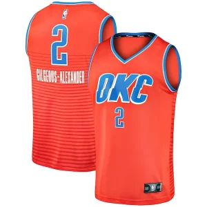 Shai Gilgeous Alexander Oklahoma City Thunder Fast Break Team Replica Jersey Chic Statement Edition Orange
