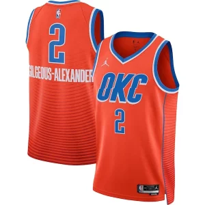 Shai Gilgeous Alexander Oklahoma City Thunder Jordan Brand Unisex Eye - catching Swingman Jersey Statement Edition Orange