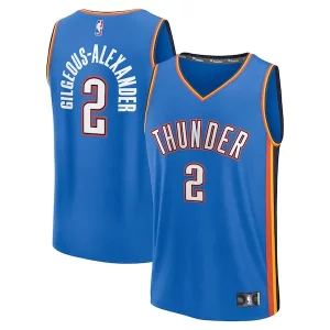 Shai Gilgeous Gorgeous Alexander Oklahoma City Thunder Fast Break Replica Player Jersey Icon Edition Blue