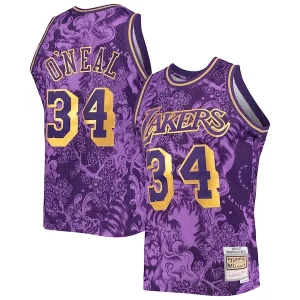 Shaquille O'Neal Los Angeles Premium Lakers Hardwood Classics 1996/97 Lunar New Year Swingman Jersey Purple