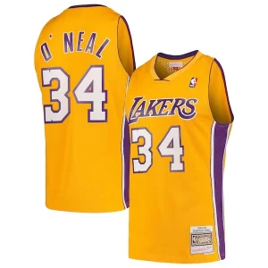 Shaquille O'Neal Los Premium Angeles Lakers Hardwood Classics Swingman Jersey Gold
