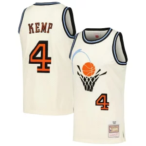 Shawn Kemp Trendy Cleveland Cavaliers Chainstitch Swingman Jersey Cream