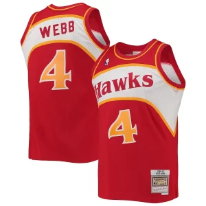 Spud Webb Atlanta Hawks Hardwood Classics Swingman Eye - catching Jersey Red