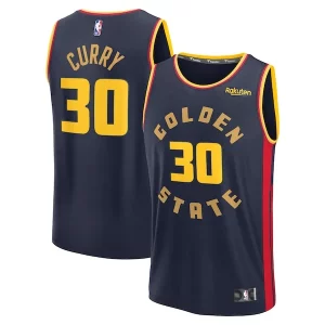 Stephen Curry Golden State Warriors 2024/25 Fast Break Player Jersey City Edition Elegant Navy