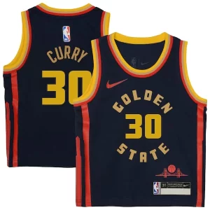 Stephen Curry Golden State Warriors Nike Preschool 2024/25 Swingman Trendy Player Jersey City Edition Navy