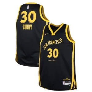 Stephen Curry Golden State Warriors Nike Youth Swingman Unique Replica Jersey City Edition Black