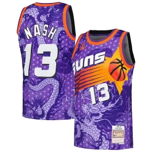 Steve Nash Gorgeous Phoenix Suns 1996/97 Hardwood Classics Asian Heritage 6.0 Swingman Throwback Player Jersey Purple