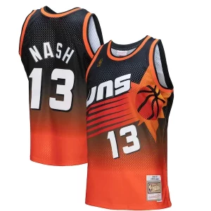 Steve Nash Phoenix Suns 1996/97 Stylish Hardwood Classics Fadeaway Swingman Player Jersey Orange/Black