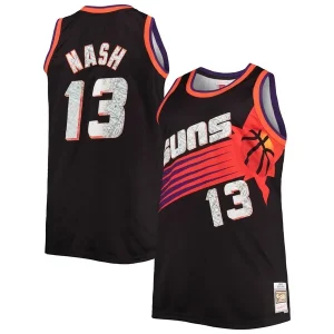 Steve Nash Phoenix Suns Big & Tall 1996/97 Eye - catching NBA 75th Anniversary Diamond Swingman Jersey Black