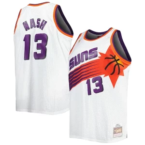 Steve Nash Phoenix Suns Gorgeous Big & Tall Hardwood Classics 1996/97 Swingman Jersey White/Black