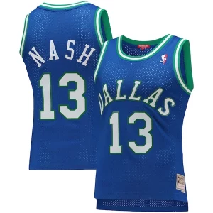 Steve Nash Premium Dallas Mavericks Women's 1998/99 Hardwood Classics Swingman Jersey Blue