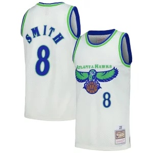 Steve Smith Atlanta Hawks Chainstitch Swingman Jersey Unique Cream