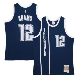 Steven Adams Oklahoma Eye - catching City Thunder Hardwood Classics Swingman Jersey Navy