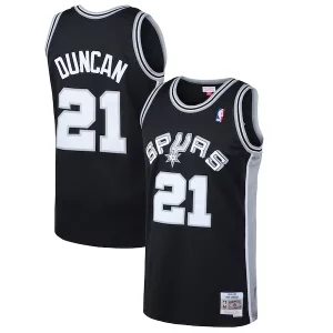 Tim Duncan Eye - catching San Antonio Spurs 1998/99 Hardwood Classics Swingman Jersey Black