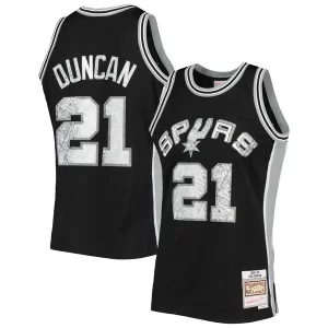 Tim Duncan San Antonio Spurs 1998/99 Hardwood Classics NBA 75th Eye - catching Anniversary Diamond Swingman Jersey Black