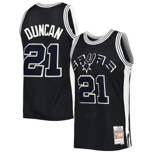 Tim Duncan San Antonio Spurs 1998/99 Stylish Hardwood Classics Off Court Swingman Jersey Black