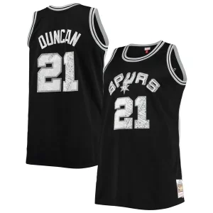 Tim Duncan San Antonio Spurs Big & Premium Tall 1998/99 NBA 75th Anniversary Diamond Swingman Jersey Black
