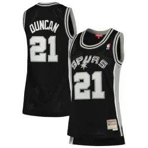 Tim Duncan San Antonio Spurs Women's 1998/99 Hardwood Classics Eye - catching Swingman Jersey Black