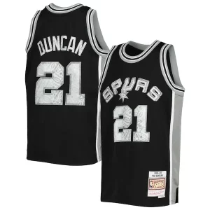 Tim Duncan San Antonio Spurs Youth 1998/99 Hardwood Classics 75th Premium Anniversary Diamond Jersey