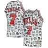 Toni Kukoc Chicago Bulls 1997/98 Hardwood Classics Doodle Swingman Unique Jersey White