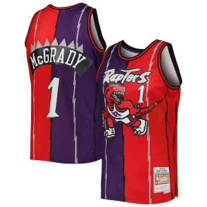 Tracy McGrady Toronto Raptors Hardwood Classics 1998/99 Split Swingman Jersey Purple/Red Unique