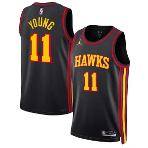 Trae Young Atlanta Hawks Jordan Brand Unisex Swingman Jersey Elegant Statement Edition Black