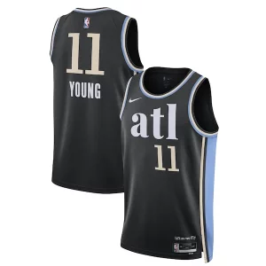 Trae Young Atlanta Hawks Nike Unisex 2023/24 Swingman Eye - catching Jersey Black City Edition