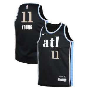 Trae Young Atlanta Hawks Nike Youth Swingman Replica Jersey Fabulous City Edition Black