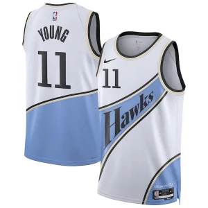 Trae Young Atlanta Unique Hawks Nike Unisex 2024/25 Swingman Player Jersey City Edition White