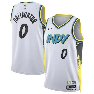 Tyrese Haliburton Indiana Pacers Nike Unisex 2024/25 Fabulous Swingman Player Jersey City Edition White