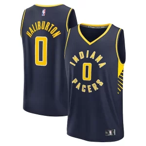 Tyrese Haliburton Indiana Pacers Unique Youth Fast Break Replica Player Jersey Icon Edition Navy