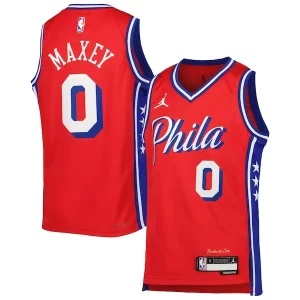 Tyrese Trendy Maxey Philadelphia 76ers Jordan Brand Youth Swingman Jersey Statement Edition Red