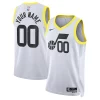 Utah Jazz Eye - catching Nike Unisex Swingman Custom Jersey White Association Edition