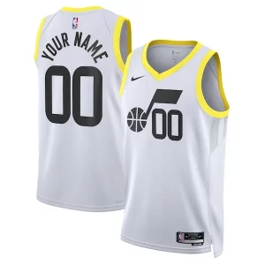 Utah Jazz Eye - catching Nike Unisex Swingman Custom Jersey White Association Edition