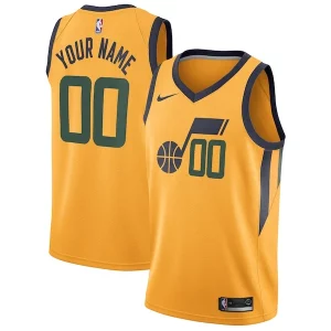 Utah Jazz Nike Swingman Custom Jersey Chic Statement Edition Gold
