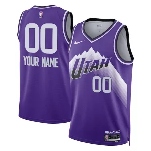 Utah Jazz Nike Unisex 2023/24 Custom Swingman Jersey Purple Gorgeous City Edition