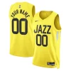 Utah Jazz Nike Unisex Swingman Custom Chic Jersey Gold Icon Edition
