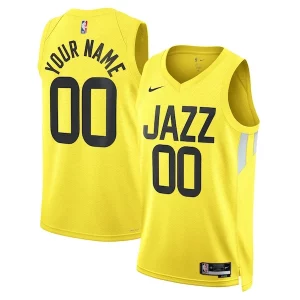 Utah Jazz Nike Unisex Swingman Custom Chic Jersey Gold Icon Edition