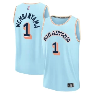 Victor Wembanyama San Antonio Spurs 2024/25 Fast Break Player Jersey City Edition Chic Light Blue