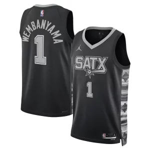 Victor Wembanyama San Antonio Spurs Jordan Brand Unisex Chic Swingman Jersey Statement Edition Black