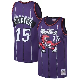 Vince Carter Eye - catching Toronto Raptors 1998/99 Big & Tall Hardwood Classics Swingman Jersey Purple/White