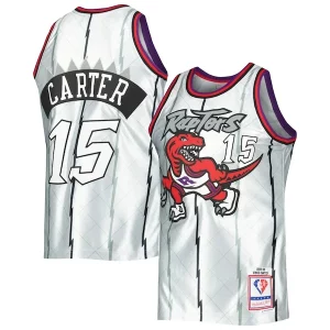 Vince Carter Toronto Raptors 1998/99 Hardwood Classics 75th Anniversary Swingman Jersey Eye - catching Platinum