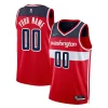 Washington Wizards Nike 2021/22 Diamond Swingman Custom Jersey Icon Edition Unique Red