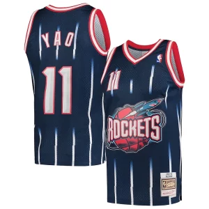 Yao Ming Houston Rockets Hardwood Classics Unique 2002 03 Swingman Jersey Navy