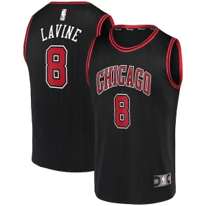 Zach LaVine Eye - catching Chicago Bulls Fast Break Team Replica Jersey Black Statement Edition