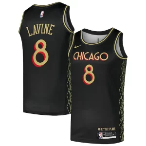 Zach LaVine Unique Chicago Bulls Nike Swingman Player Jersey City Edition Black