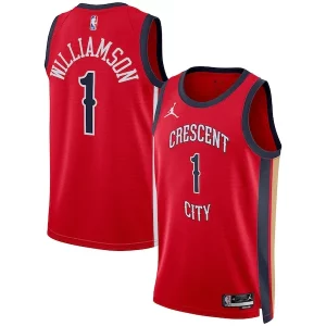 Zion Williamson New Orleans Eye - catching Pelicans Jordan Brand Unisex Swingman Jersey Statement Edition Red