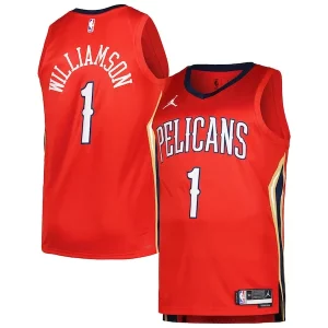 Zion Williamson New Orleans Pelicans Chic Jordan Brand Swingman Player Jersey Statement Edition Red